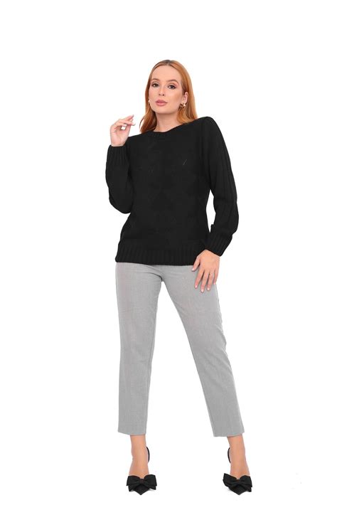 Comprar Blusa Aran Colunas Pontão Preta a partir de R 74 84 Saes Tricô