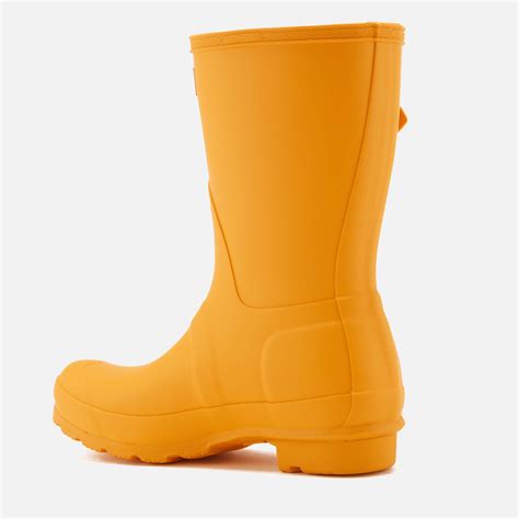 HUNTER Rubber Original Short Wellies in Yellow for Men - Lyst