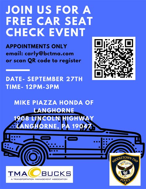 Free Car Seat Safety Check With Middletown Township Police Department Appointment Needed