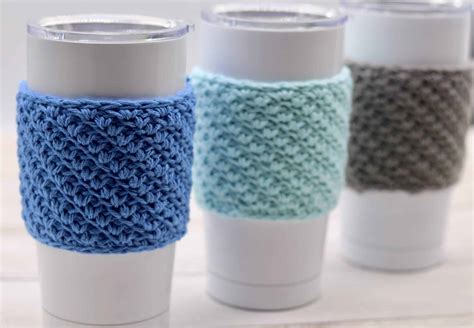 Oceans Cup Cozy Crochet Pattern Rich Textures Crochet