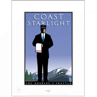 Amtrak Coast Starlight Poster Michael Schwab Studio