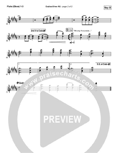 Exalted Over All Flute Oboe Sheet Music Pdf Vertical Worship