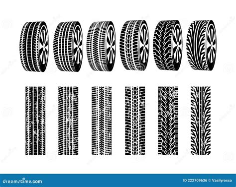 Vector Black Rubber Tyre Texture. Black Tire Design Car Texture ...