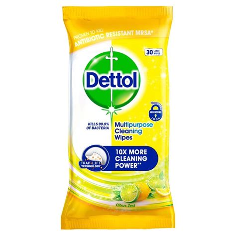 Dettol Multi Purpose Citrus Wipes 30s Compare Prices And Buy Online