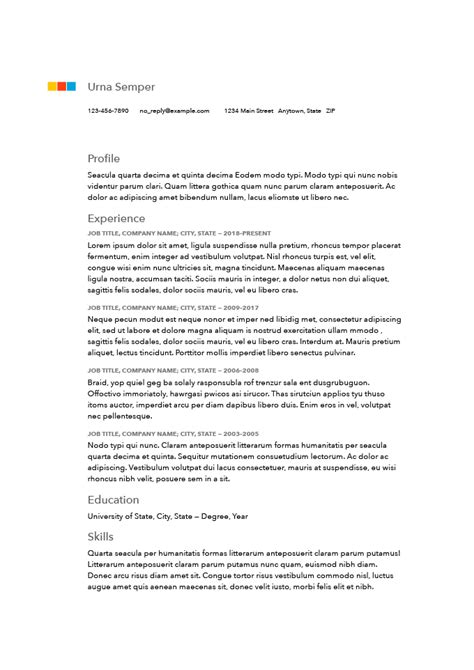 15+ Free Pages Resume Templates for Mac