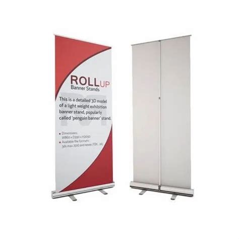 Black Metal Roll Up Banner Stand For Display Size 3 X 6 Feet At Rs