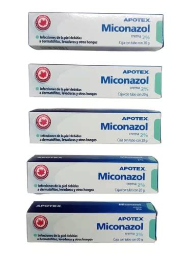 Apotex Miconazol 2 Crema 5 Piezas Cu 20g Envío Gratis