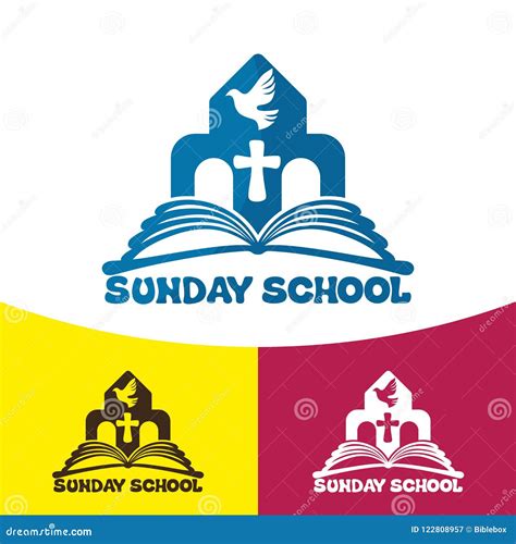 Logo Sunday School. Christian Symbols Stock Vector - Illustration of ...