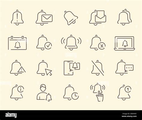 Set Of Vector Notification Icons Stock Vector Image Art Alamy