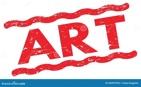 Art Text On Red Lines Stamp Sign Stock Illustration Illustration Of