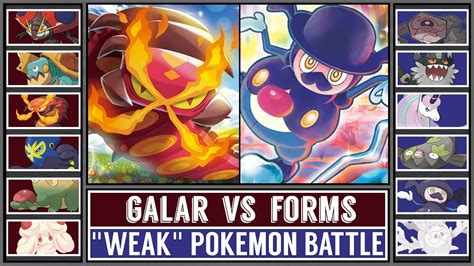 Weak Pok Mon Battle Galar Vs Galar Forms Youtube