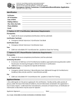 Fillable Online Osfm Fire Ca Emergency Vehicle Technician 3