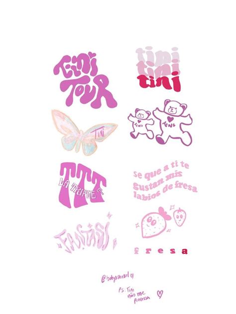 tini tour merch stickers Calcomanías personalizadas Pegatinas