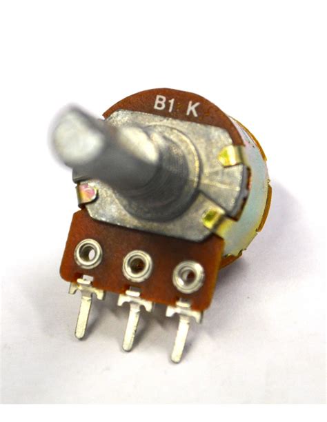 Horizontal Potentiometer Metal Mm Shaft Mm Length K Logarithmique