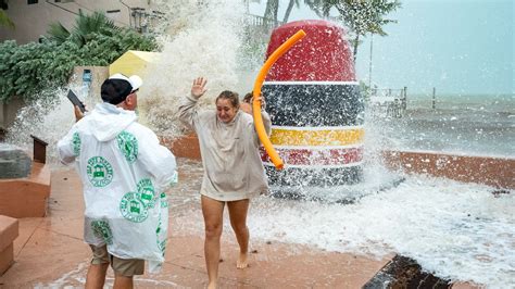 People Pose For Pics At Southernmost Point Buoy During Hurricane Wtsp