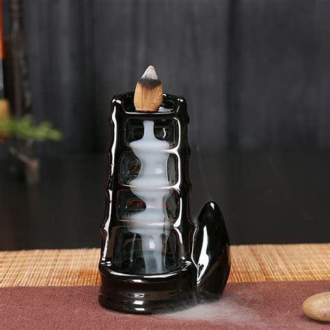 Yesbay Ceramic Waterfall Backflow Incense Burners Holder Censer