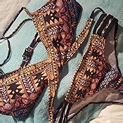 KEERADS Bikini Damen Set Push Up Neckholder Bandeau Bademode Badebekleidung Strand Badeanzug