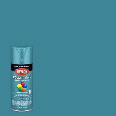 Krylon Colormaxx Gloss Bahama Sea Spray Paint And Primer In One Net Wt