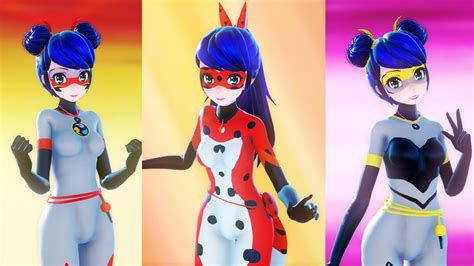 【mmd Miraculous】ladybug Transformations Unify Fanmade 【60fps】 Youtube