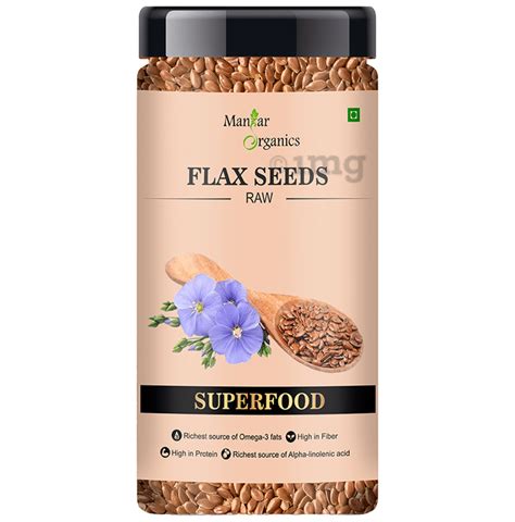 Manhar Organics Flax Seeds Buy Jar Of 550 0 Gm Seeds At Best Price In