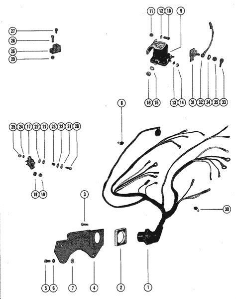 Mercruiser 898 2 Barrel Gm 305 V 8 1977 1982 Wiring Harness Circuit Breaker And Starter