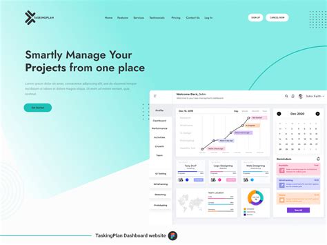 Task Planning Dashboard Website On Behance