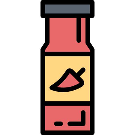 Chili Sauce Smalllikeart Lineal Color Icon