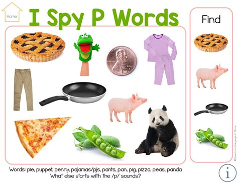 P Word Lists and Speech Therapy Activities — SLP