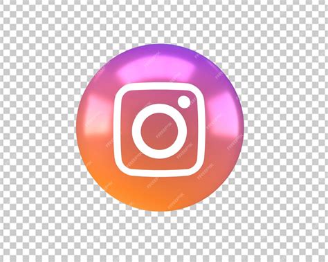 Premium PSD | Instagram apps logo 3d design