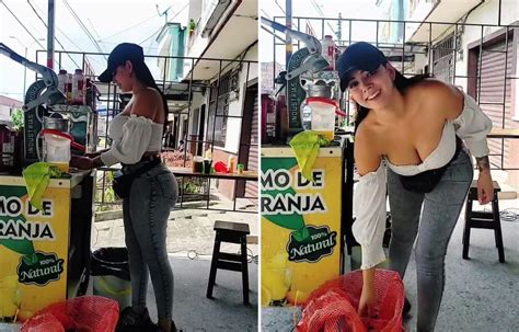 Vendedora De Jugos Causa Furor En Tiktok Por Su Belleza