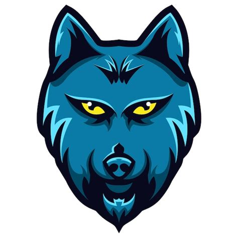 Logotipo De La Mascota De Lobo Vector Premium