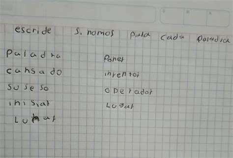 Escribe Sino Sin Nimos Para Cada Palabra Palabra Cansado Suceso Iniciar