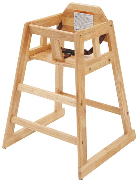 Natural Wood High Chair, ASTM Compliant, Assembled