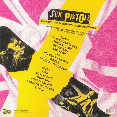 Sex Pistols Ever Get The Feeling You Ve Been Cheated Live At Winterland Ballroom San