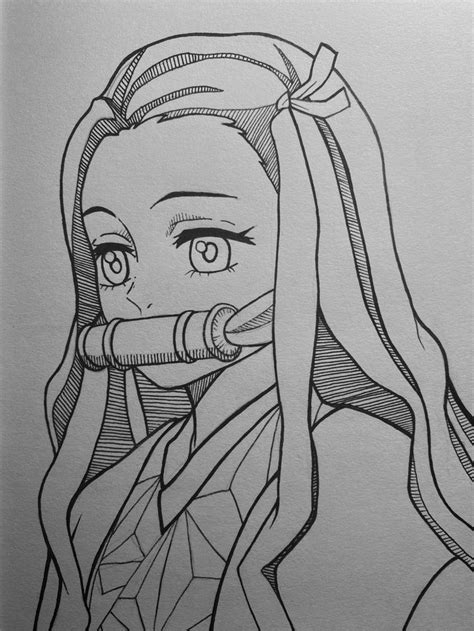 Nezuko Anime Drawings Character Drawing Easy Manga Drawings