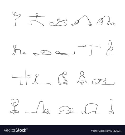 Tree Pose Stick Figure