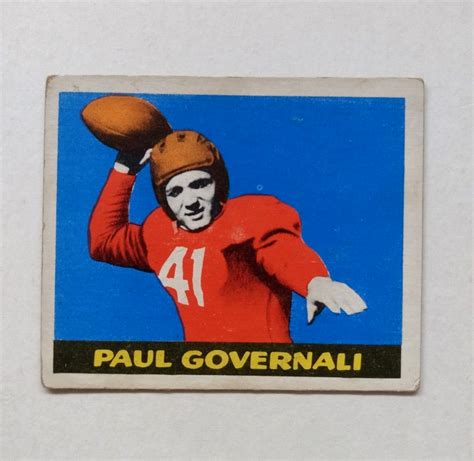 Leaf Football Paul Governali New York Giants Rookie Card Ebay