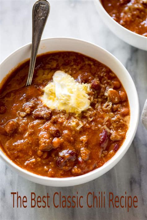 The Best Classic Chili Recipe Happy Cook