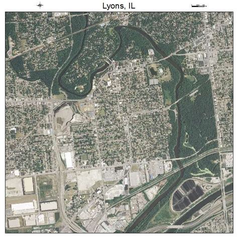 Aerial Photography Map of Lyons, IL Illinois