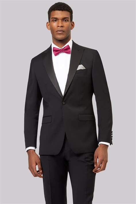 Moss 1851 Black Tailored Fit Performance Dress Jacket