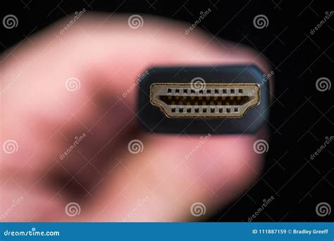 Hdmi Cable Closeup Stock Image Image Of Digital Object