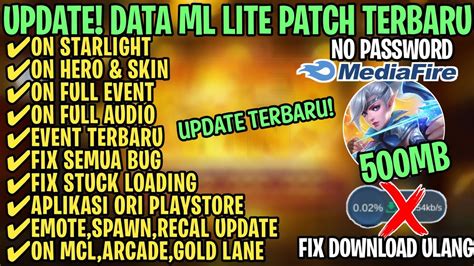 Data Ml Lite Full Event Mb Terbaru Patch Novaria Ml Lite Cara