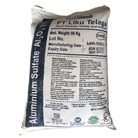 Jual Aluminium Sulphate Powder Liku Telaga Tawas Powder Sak