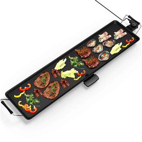 Tomaso Electric Teppanyaki Barbecue Griddle With Lid Teppanyaki Bbq