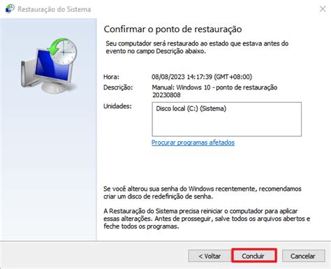 Como criar ponto de restauração do sistema no Windows 10