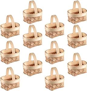 St Cke Mini Rattan Korb Miniatur Geschenkbox Geflochtener Blumenkorb