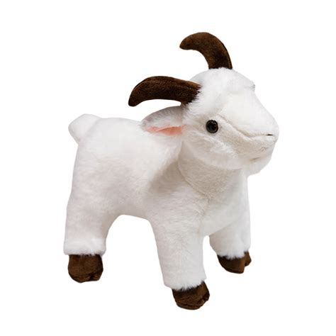 1pc 30 40cm Simulation Goat Plush Toys Real Life White Black Goat Dolls