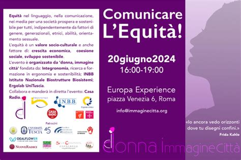 Comunicare lequità come valore l evento a Roma di Donna immagine città