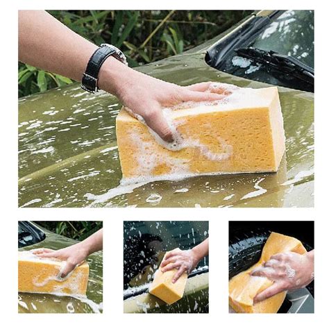 2pcs/lot Car Cleaning Brush Sponge Car Wash Portable Water Absorption ...