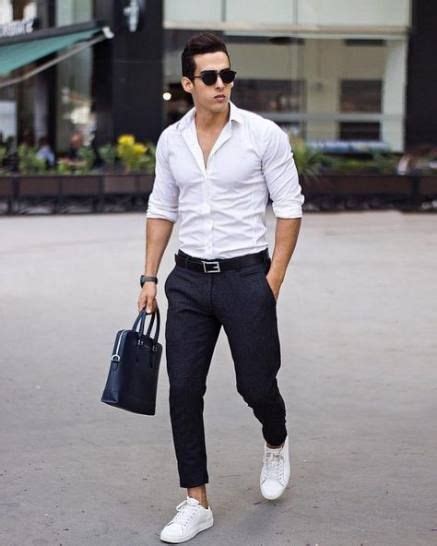 Ideas Sneakers White Outfit Ootd In White Shirt Men